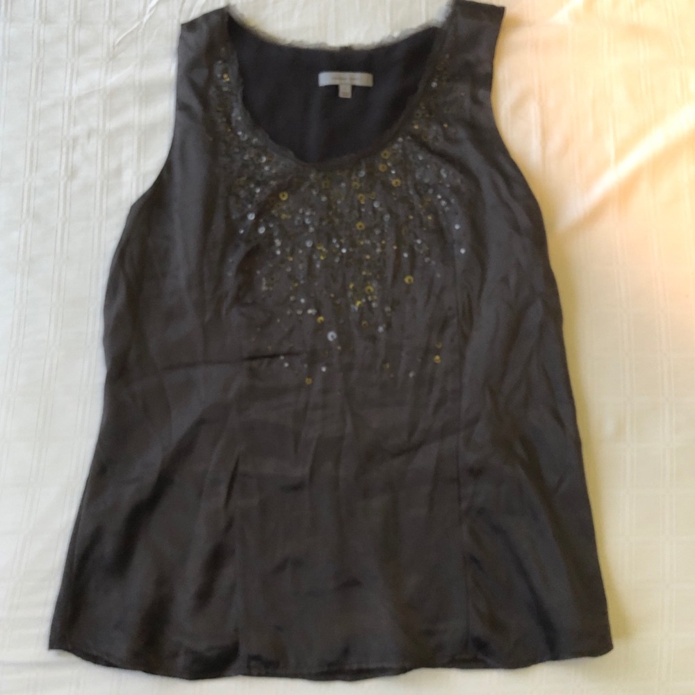 Classiques Enriers silk tank with embellishments.